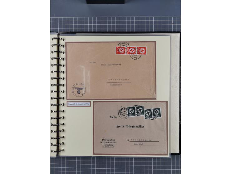 1923/45, umfangreiche Sammlung mit über 1000 Briefen und Karten mit besseren EF- und Mehrfachfrankaturen, vielen R-Briefen, v