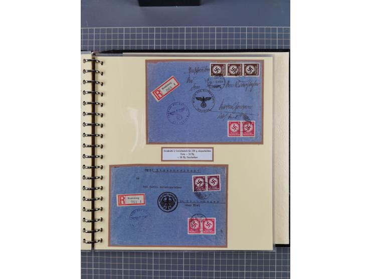 1923/45, umfangreiche Sammlung mit über 1000 Briefen und Karten mit besseren EF- und Mehrfachfrankaturen, vielen R-Briefen, v
