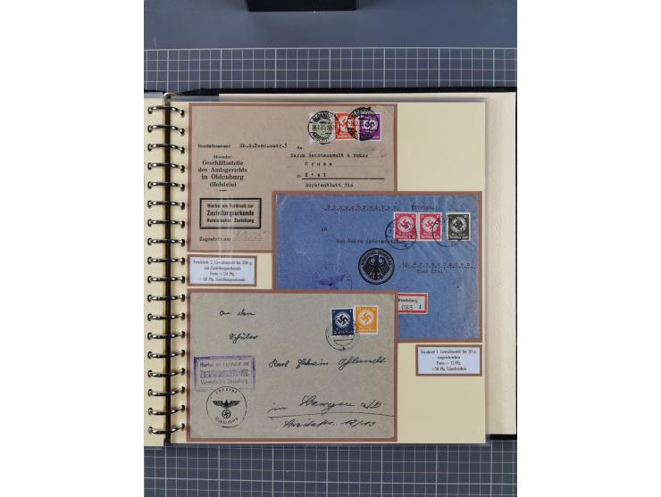 1923/45, umfangreiche Sammlung mit über 1000 Briefen und Karten mit besseren EF- und Mehrfachfrankaturen, vielen R-Briefen, v