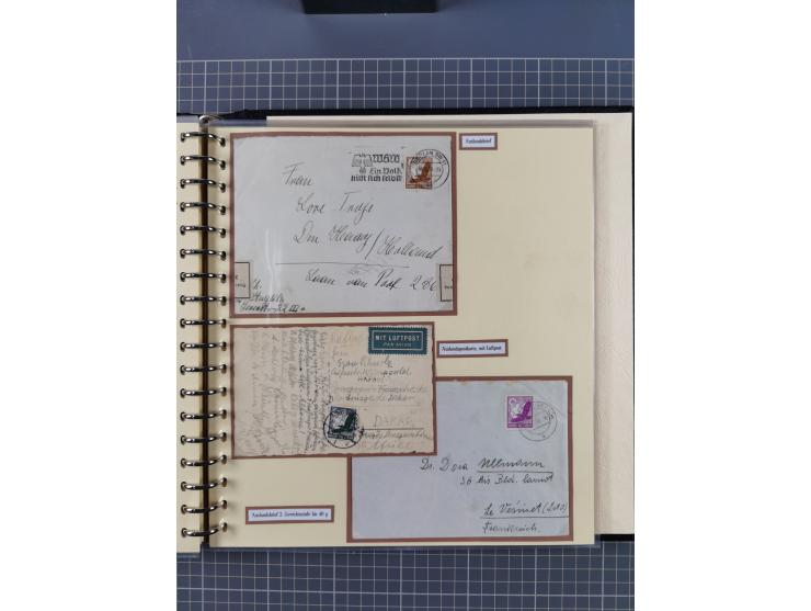 1923/45, umfangreiche Sammlung mit über 1000 Briefen und Karten mit besseren EF- und Mehrfachfrankaturen, vielen R-Briefen, v