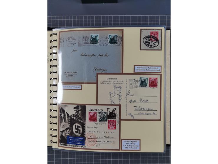 1923/45, umfangreiche Sammlung mit über 1000 Briefen und Karten mit besseren EF- und Mehrfachfrankaturen, vielen R-Briefen, v