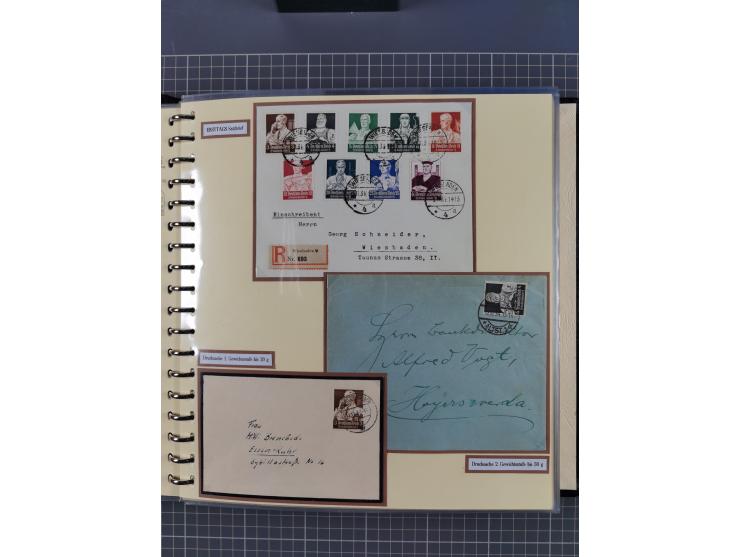 1923/45, umfangreiche Sammlung mit über 1000 Briefen und Karten mit besseren EF- und Mehrfachfrankaturen, vielen R-Briefen, v