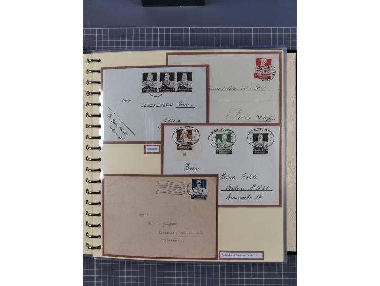 1923/45, umfangreiche Sammlung mit über 1000 Briefen und Karten mit besseren EF- und Mehrfachfrankaturen, vielen R-Briefen, v