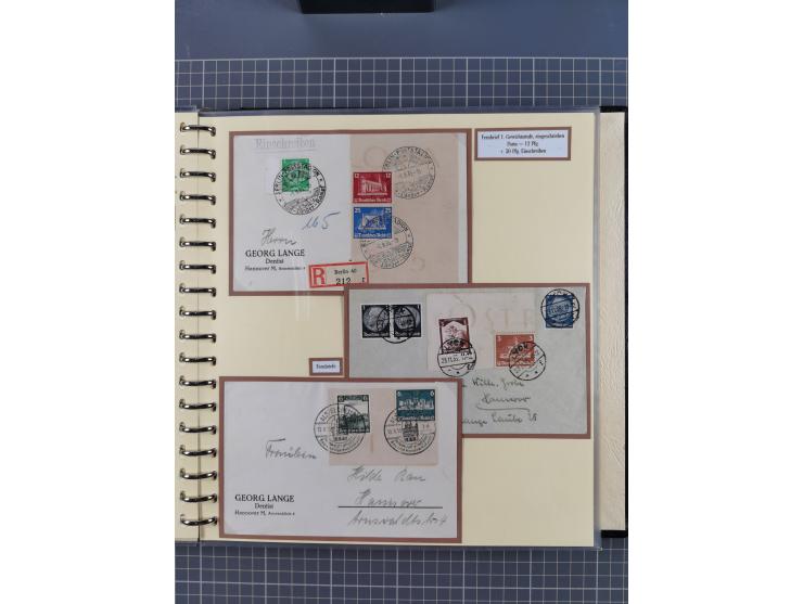 1923/45, umfangreiche Sammlung mit über 1000 Briefen und Karten mit besseren EF- und Mehrfachfrankaturen, vielen R-Briefen, v