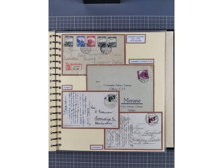 1923/45, umfangreiche Sammlung mit über 1000 Briefen und Karten mit besseren EF- und Mehrfachfrankaturen, vielen R-Briefen, v