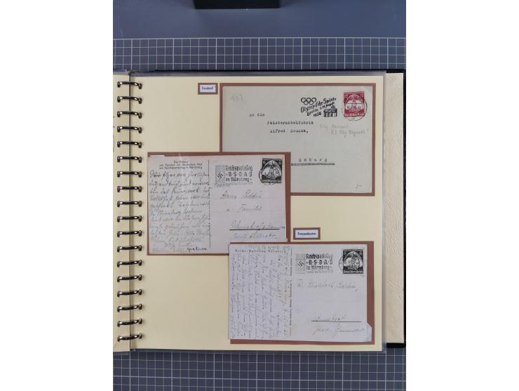 1923/45, umfangreiche Sammlung mit über 1000 Briefen und Karten mit besseren EF- und Mehrfachfrankaturen, vielen R-Briefen, v