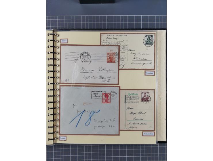 1923/45, umfangreiche Sammlung mit über 1000 Briefen und Karten mit besseren EF- und Mehrfachfrankaturen, vielen R-Briefen, v