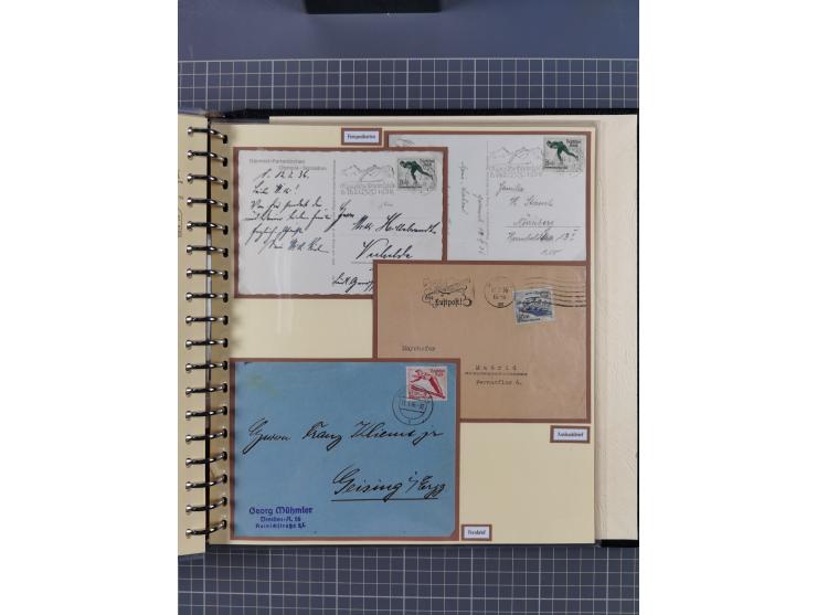 1923/45, umfangreiche Sammlung mit über 1000 Briefen und Karten mit besseren EF- und Mehrfachfrankaturen, vielen R-Briefen, v