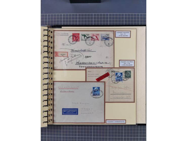 1923/45, umfangreiche Sammlung mit über 1000 Briefen und Karten mit besseren EF- und Mehrfachfrankaturen, vielen R-Briefen, v