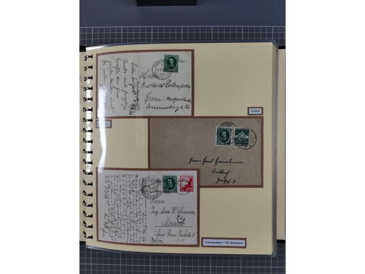 1923/45, umfangreiche Sammlung mit über 1000 Briefen und Karten mit besseren EF- und Mehrfachfrankaturen, vielen R-Briefen, v