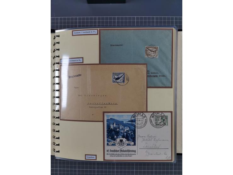 1923/45, umfangreiche Sammlung mit über 1000 Briefen und Karten mit besseren EF- und Mehrfachfrankaturen, vielen R-Briefen, v