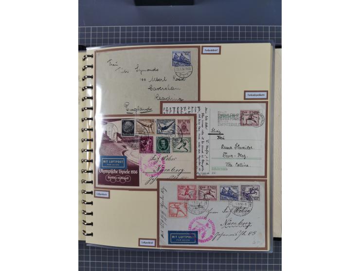 1923/45, umfangreiche Sammlung mit über 1000 Briefen und Karten mit besseren EF- und Mehrfachfrankaturen, vielen R-Briefen, v