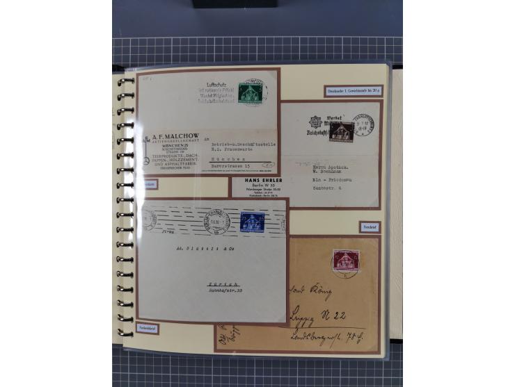 1923/45, umfangreiche Sammlung mit über 1000 Briefen und Karten mit besseren EF- und Mehrfachfrankaturen, vielen R-Briefen, v