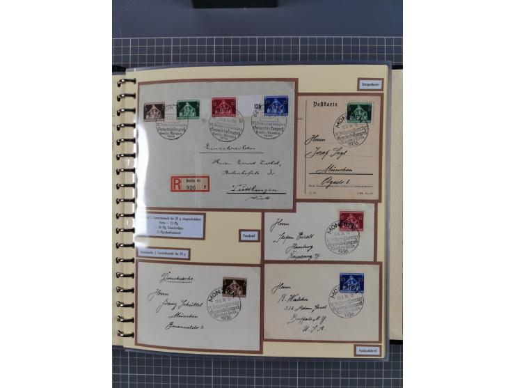 1923/45, umfangreiche Sammlung mit über 1000 Briefen und Karten mit besseren EF- und Mehrfachfrankaturen, vielen R-Briefen, v