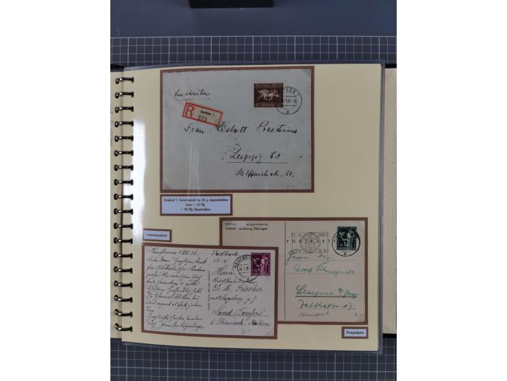 1923/45, umfangreiche Sammlung mit über 1000 Briefen und Karten mit besseren EF- und Mehrfachfrankaturen, vielen R-Briefen, v