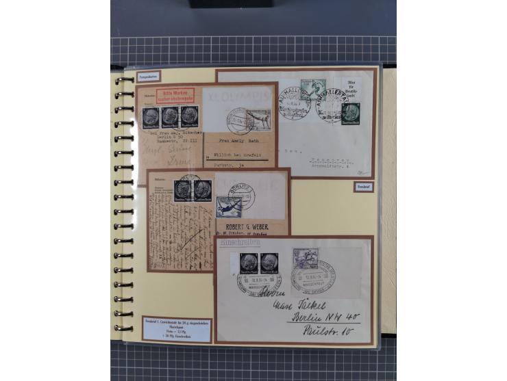 1923/45, umfangreiche Sammlung mit über 1000 Briefen und Karten mit besseren EF- und Mehrfachfrankaturen, vielen R-Briefen, v