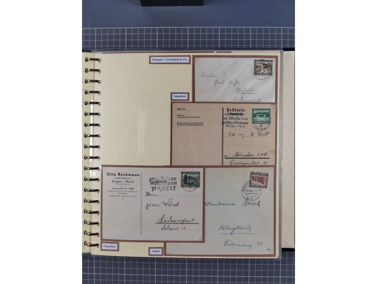 1923/45, umfangreiche Sammlung mit über 1000 Briefen und Karten mit besseren EF- und Mehrfachfrankaturen, vielen R-Briefen, v