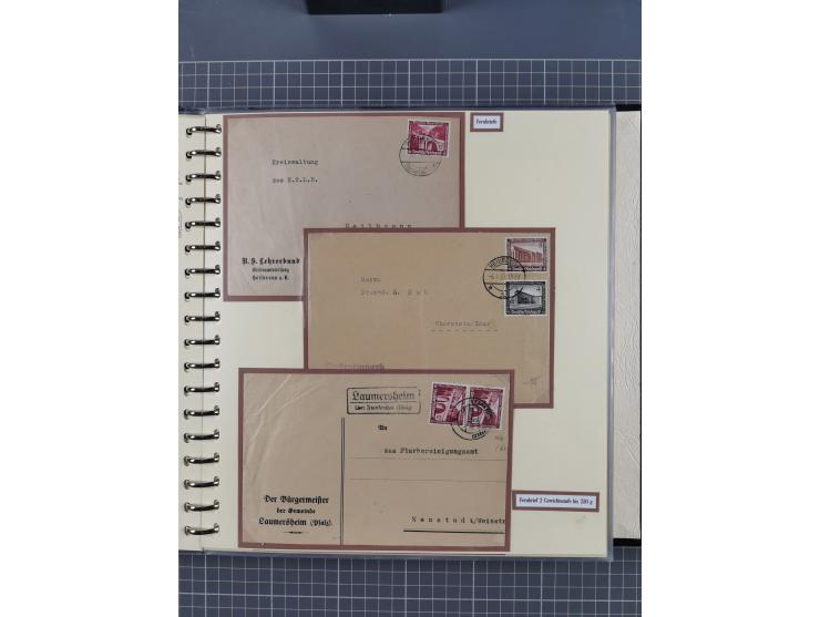 1923/45, umfangreiche Sammlung mit über 1000 Briefen und Karten mit besseren EF- und Mehrfachfrankaturen, vielen R-Briefen, v
