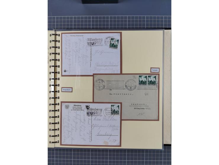 1923/45, umfangreiche Sammlung mit über 1000 Briefen und Karten mit besseren EF- und Mehrfachfrankaturen, vielen R-Briefen, v