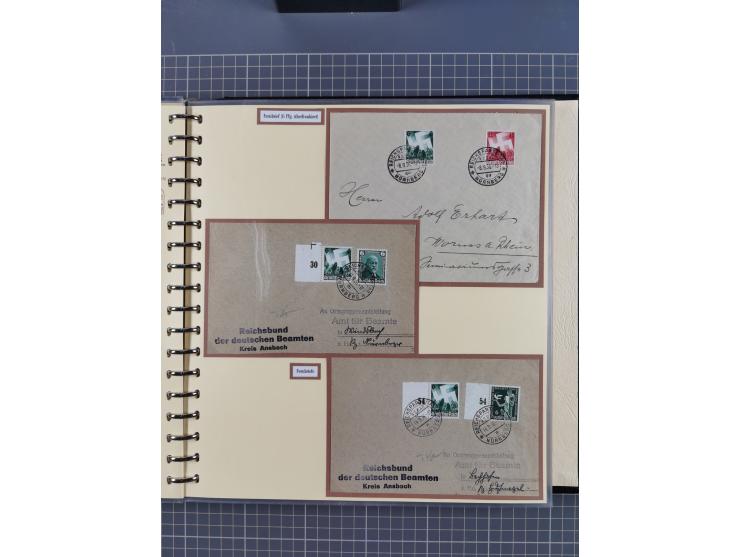 1923/45, umfangreiche Sammlung mit über 1000 Briefen und Karten mit besseren EF- und Mehrfachfrankaturen, vielen R-Briefen, v