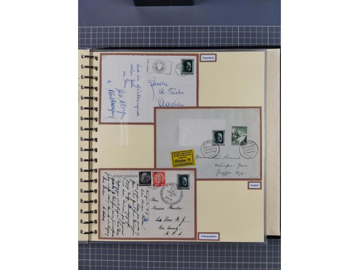 1923/45, umfangreiche Sammlung mit über 1000 Briefen und Karten mit besseren EF- und Mehrfachfrankaturen, vielen R-Briefen, v