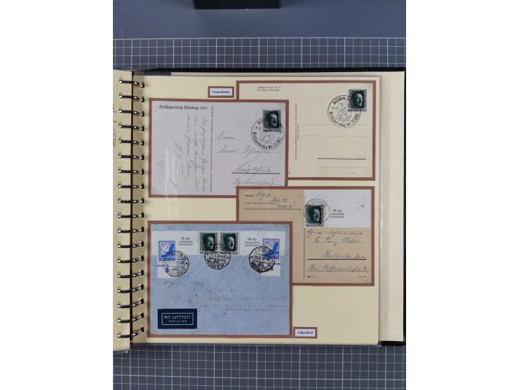 1923/45, umfangreiche Sammlung mit über 1000 Briefen und Karten mit besseren EF- und Mehrfachfrankaturen, vielen R-Briefen, v