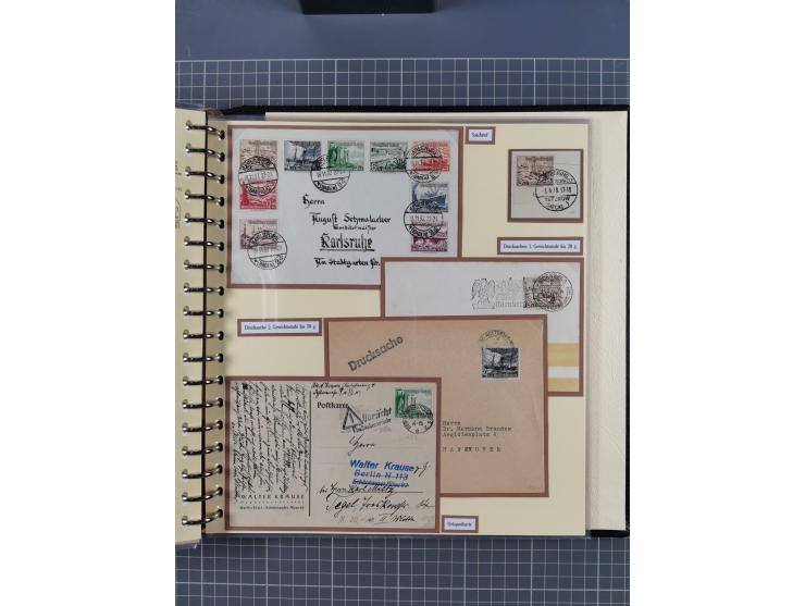 1923/45, umfangreiche Sammlung mit über 1000 Briefen und Karten mit besseren EF- und Mehrfachfrankaturen, vielen R-Briefen, v