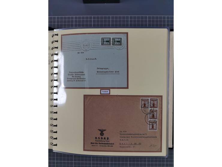 1923/45, umfangreiche Sammlung mit über 1000 Briefen und Karten mit besseren EF- und Mehrfachfrankaturen, vielen R-Briefen, v