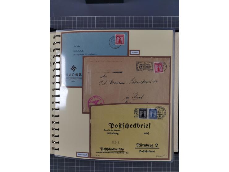 1923/45, umfangreiche Sammlung mit über 1000 Briefen und Karten mit besseren EF- und Mehrfachfrankaturen, vielen R-Briefen, v