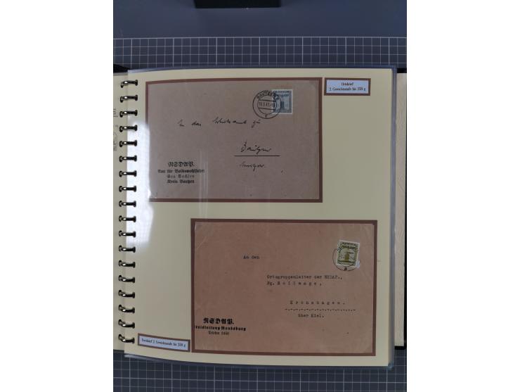 1923/45, umfangreiche Sammlung mit über 1000 Briefen und Karten mit besseren EF- und Mehrfachfrankaturen, vielen R-Briefen, v