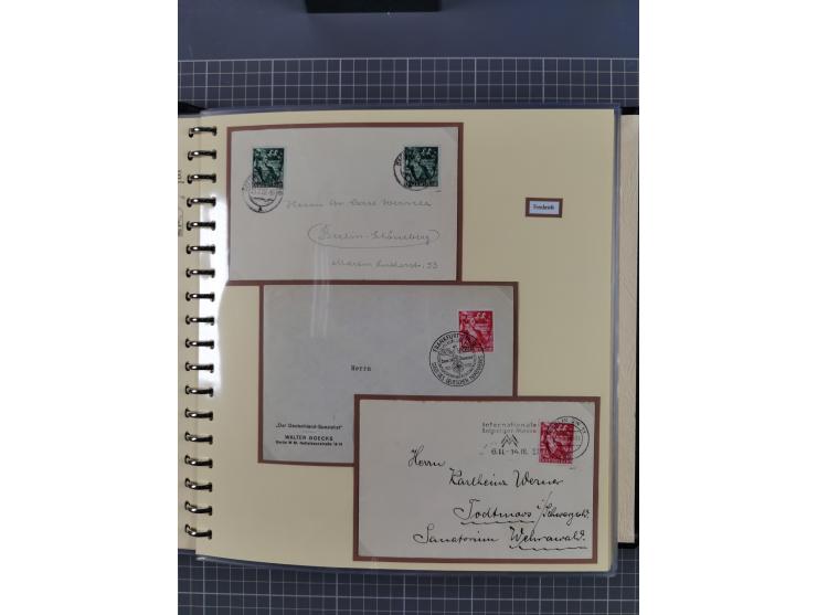 1923/45, umfangreiche Sammlung mit über 1000 Briefen und Karten mit besseren EF- und Mehrfachfrankaturen, vielen R-Briefen, v