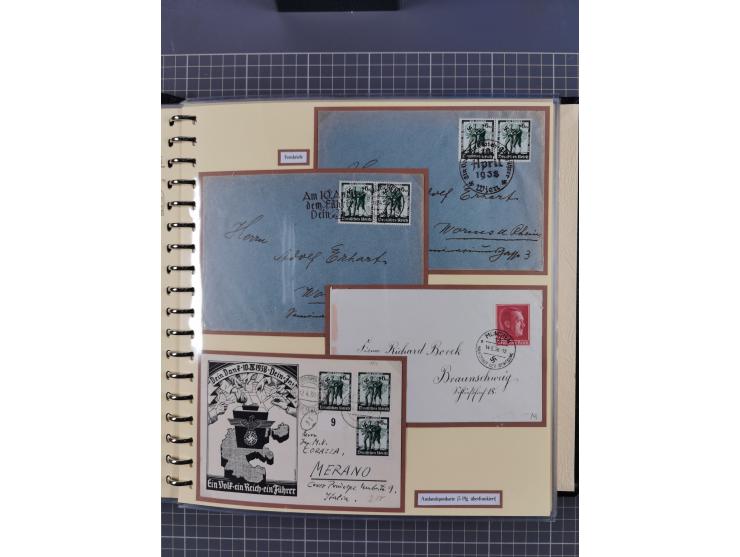 1923/45, umfangreiche Sammlung mit über 1000 Briefen und Karten mit besseren EF- und Mehrfachfrankaturen, vielen R-Briefen, v