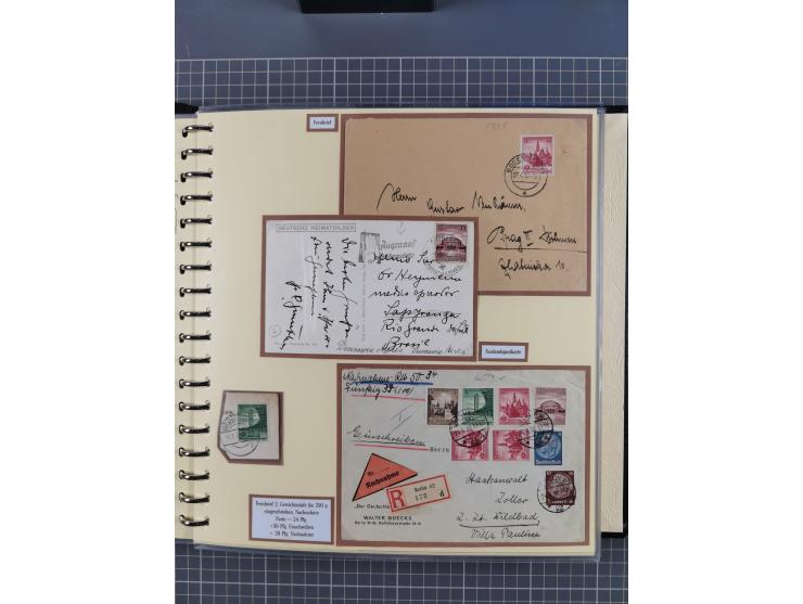 1923/45, umfangreiche Sammlung mit über 1000 Briefen und Karten mit besseren EF- und Mehrfachfrankaturen, vielen R-Briefen, v