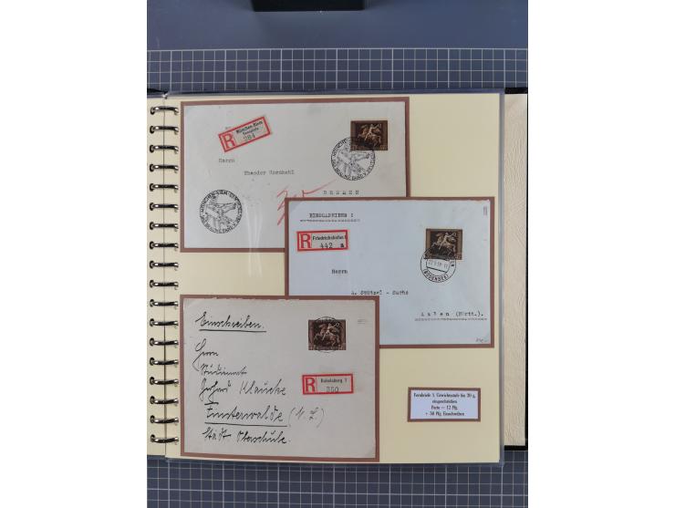 1923/45, umfangreiche Sammlung mit über 1000 Briefen und Karten mit besseren EF- und Mehrfachfrankaturen, vielen R-Briefen, v