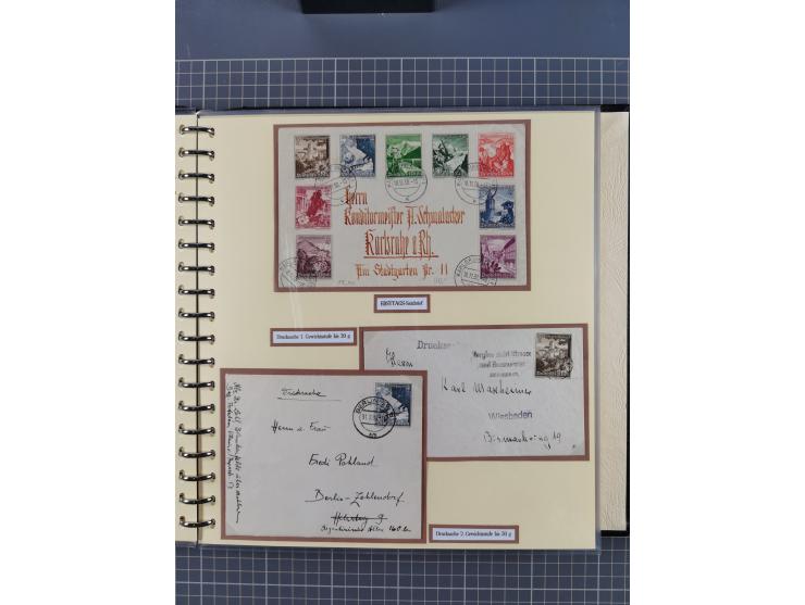 1923/45, umfangreiche Sammlung mit über 1000 Briefen und Karten mit besseren EF- und Mehrfachfrankaturen, vielen R-Briefen, v