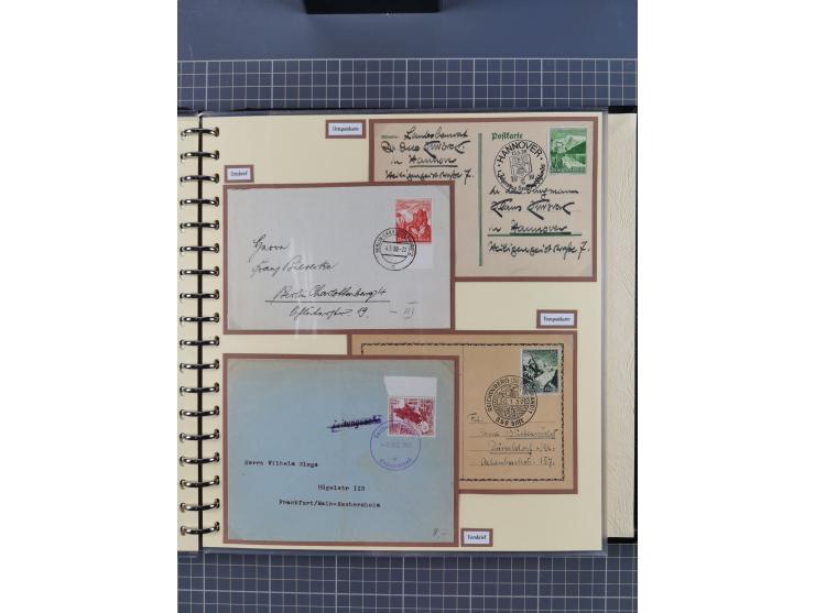 1923/45, umfangreiche Sammlung mit über 1000 Briefen und Karten mit besseren EF- und Mehrfachfrankaturen, vielen R-Briefen, v