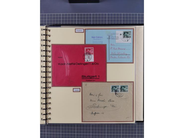 1923/45, umfangreiche Sammlung mit über 1000 Briefen und Karten mit besseren EF- und Mehrfachfrankaturen, vielen R-Briefen, v