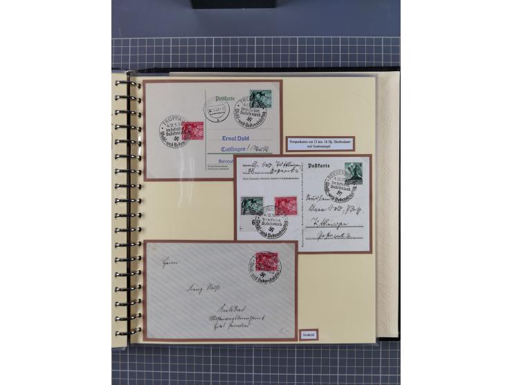 1923/45, umfangreiche Sammlung mit über 1000 Briefen und Karten mit besseren EF- und Mehrfachfrankaturen, vielen R-Briefen, v