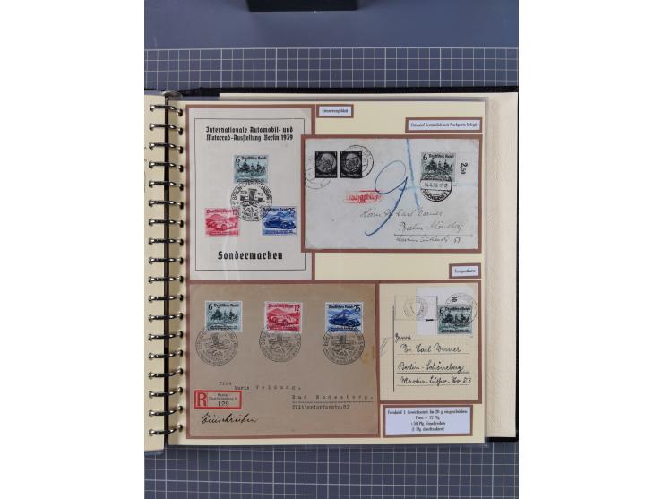 1923/45, umfangreiche Sammlung mit über 1000 Briefen und Karten mit besseren EF- und Mehrfachfrankaturen, vielen R-Briefen, v