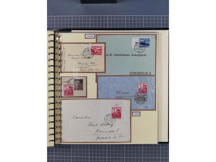 1923/45, umfangreiche Sammlung mit über 1000 Briefen und Karten mit besseren EF- und Mehrfachfrankaturen, vielen R-Briefen, v