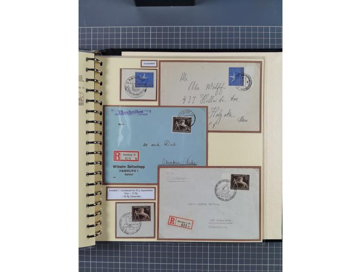 1923/45, umfangreiche Sammlung mit über 1000 Briefen und Karten mit besseren EF- und Mehrfachfrankaturen, vielen R-Briefen, v