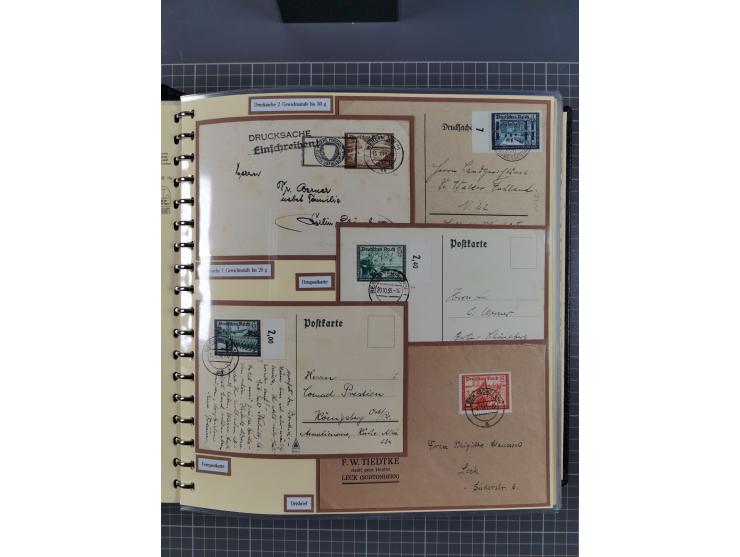 1923/45, umfangreiche Sammlung mit über 1000 Briefen und Karten mit besseren EF- und Mehrfachfrankaturen, vielen R-Briefen, v