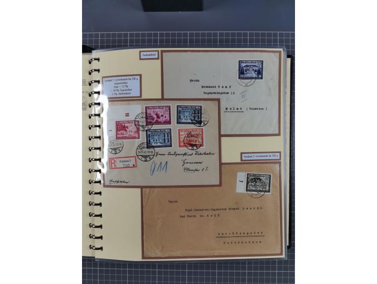 1923/45, umfangreiche Sammlung mit über 1000 Briefen und Karten mit besseren EF- und Mehrfachfrankaturen, vielen R-Briefen, v