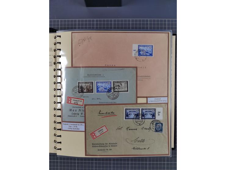 1923/45, umfangreiche Sammlung mit über 1000 Briefen und Karten mit besseren EF- und Mehrfachfrankaturen, vielen R-Briefen, v