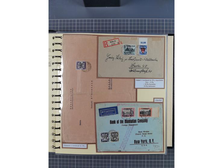 1923/45, umfangreiche Sammlung mit über 1000 Briefen und Karten mit besseren EF- und Mehrfachfrankaturen, vielen R-Briefen, v