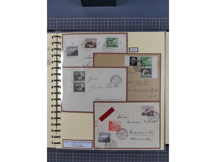 1923/45, umfangreiche Sammlung mit über 1000 Briefen und Karten mit besseren EF- und Mehrfachfrankaturen, vielen R-Briefen, v