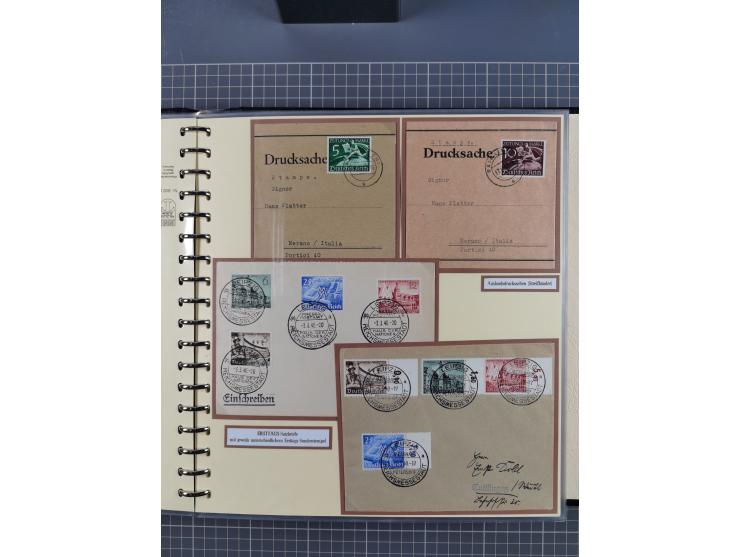 1923/45, umfangreiche Sammlung mit über 1000 Briefen und Karten mit besseren EF- und Mehrfachfrankaturen, vielen R-Briefen, v