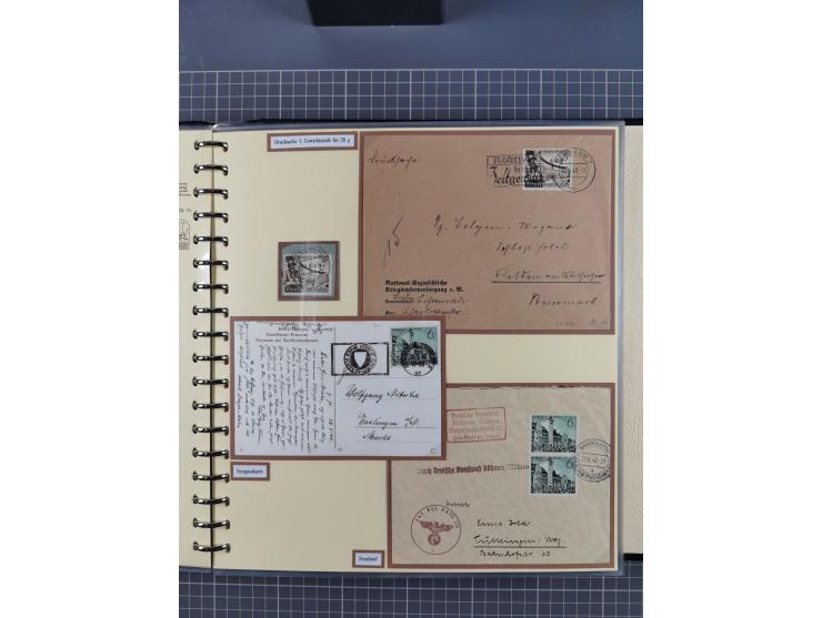 1923/45, umfangreiche Sammlung mit über 1000 Briefen und Karten mit besseren EF- und Mehrfachfrankaturen, vielen R-Briefen, v