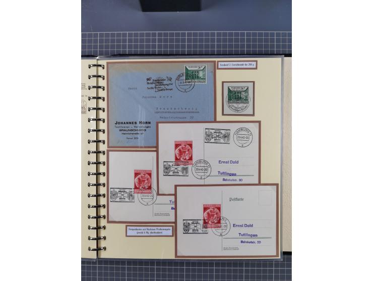 1923/45, umfangreiche Sammlung mit über 1000 Briefen und Karten mit besseren EF- und Mehrfachfrankaturen, vielen R-Briefen, v