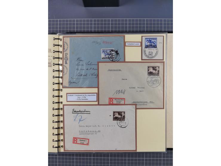 1923/45, umfangreiche Sammlung mit über 1000 Briefen und Karten mit besseren EF- und Mehrfachfrankaturen, vielen R-Briefen, v